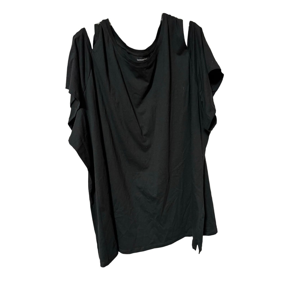 Woman Within 38/40 (5X) Cold Shoulder T-shirt
